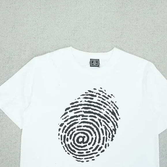 Always White Personalized Fingerprint Short Sleeve T Shirt